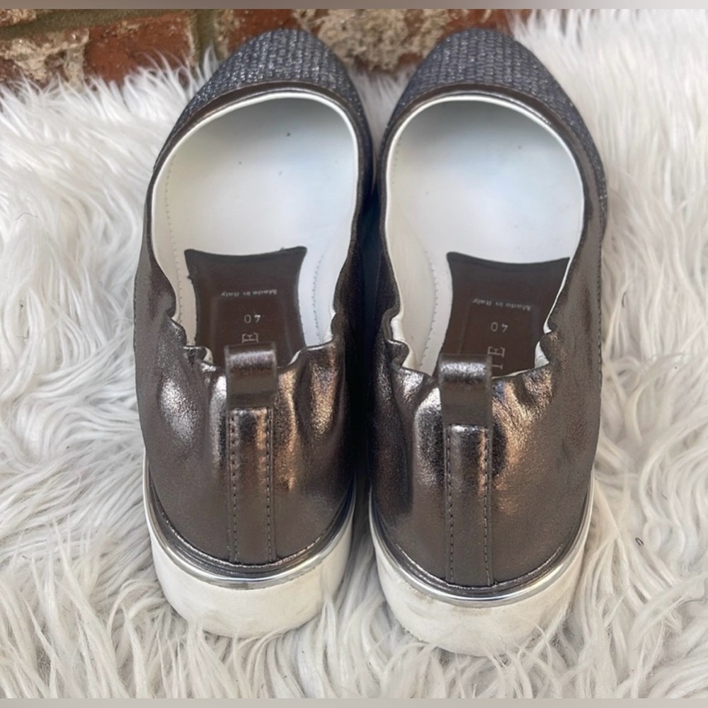 Ron White Women Natanya Mesh Metallic Pewter Ballet Flat Slip-on Shoes Sz 9.5/40 - Picture 7 of 14
